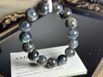 Aquamarine & Herkimer Diamond 13.8mm Bracelet | Rhythearth - Image 6