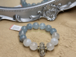The "Oracle" Bracelet with Aquamarine & Herkimer | Rhythearth - Image 5