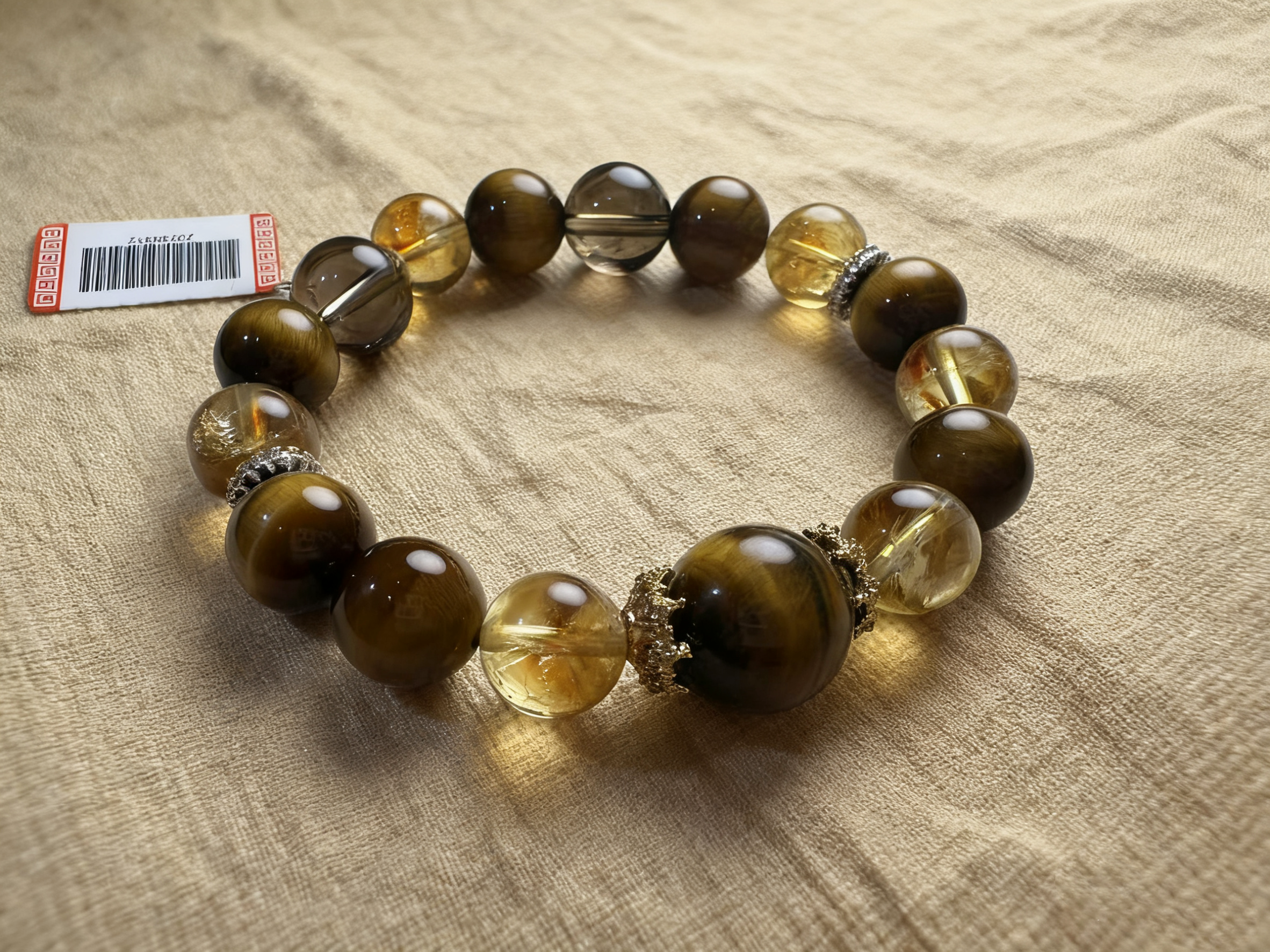 Harmonious-Water-Energy-Smoky-Quartz-Bracelet-Set-for-Balance.png Practical Support for Wealth & Well-Being Bracelet | Rhythearth - Image 1