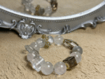 Black Rutilated Quartz & Clear Quartz Bracelet | Rhythearth