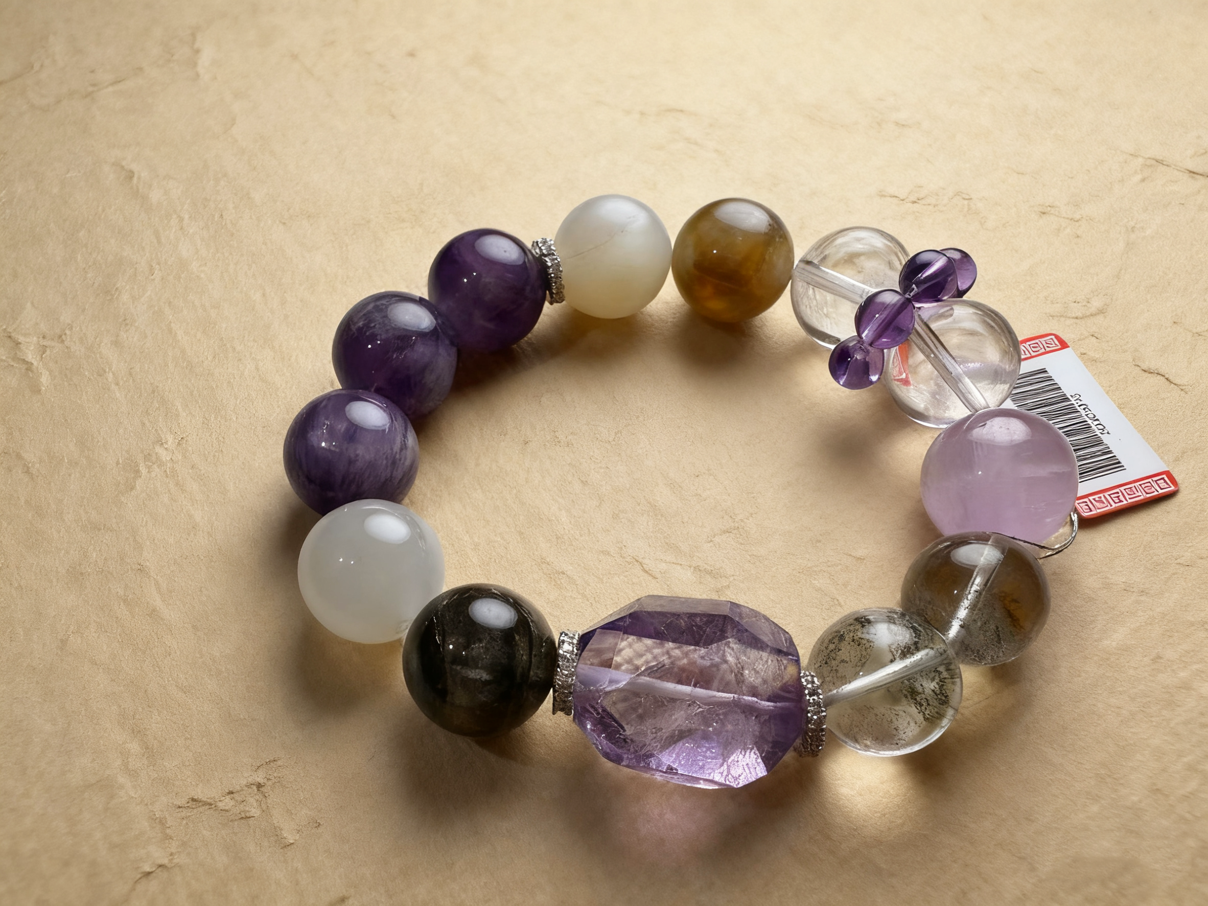 White-Ghost-Crystal-Bracelet-Subtle-Metal-Energy-Purification.png How to Get Vitality Crystal Bracelet Meets Flow | Rhythearth - Image 1