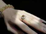 Natural Yellow Tourmaline ring overall view, bright golden-yellow stone symbolizing solar energy and personal power.