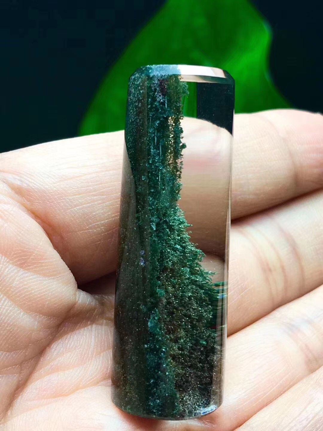 Five Elements Wood Green Phantom Attract Blessings Natural Energy Crystal Bracelet